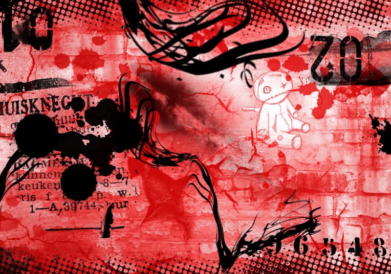 Vlies Fototapete 36 - Red Graffiti Wall Kindertapete Tapete Kinderzimmer Kindertapete Teen Jugendzimmer rot