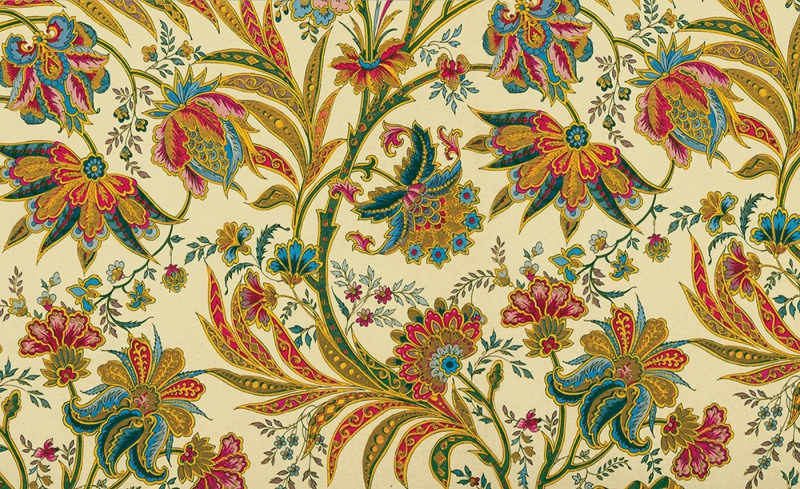 Vlies Fototapete 2260 - Kunst Tapete Blumen Blüten Blätter Abstrakt bunt