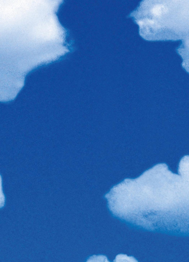 Fototapete WOLKEN 183x254 blauer Himmel endlos klebbar, weisse Schäfchenwolken