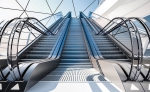 Vlies Fototapete 1803 - 3D Tapete Illustration 3D Rolltreppe grau